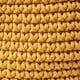 image 3 of Homescapes Yellow Cotton Knitted Round Storage Basket - 42 x 37 cm | Yellow | Yellow | L