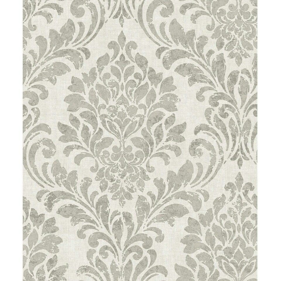 image 1 of Muriva Darcy James Collection Eleanor Damask Wallpaper - Cream - 10m x 53cm | Cream