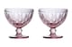 image 1 of Fleur Set Of Two Pink Glass Sundae Dishes