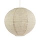 image 1 of Modern Natural Linen Fabric Oatmeal Spherical Pendant Lighting Shade Cream