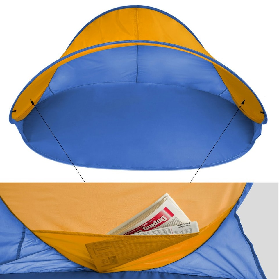 image 1 of Beach tent Jasmin | Orange | blue/orange | 220 x 120 x 100 cm | 1