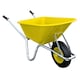 image 1 of Big Mucker Wheelbarrow - 120kg/100l Capacity, Strong Plastic Pan, Twin Handles, Pneumatic Wheel, Galvanised Steel Frame, Yellow