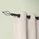 image 1 of OHS Curtain Pole Extendable 28mm Metal Finnials Twist End Rod Fittings | Black