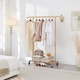 image 4 of House of Home Heavy Duty Gold Clothes Rail Adjustable Width Height with Shelf on Wheels