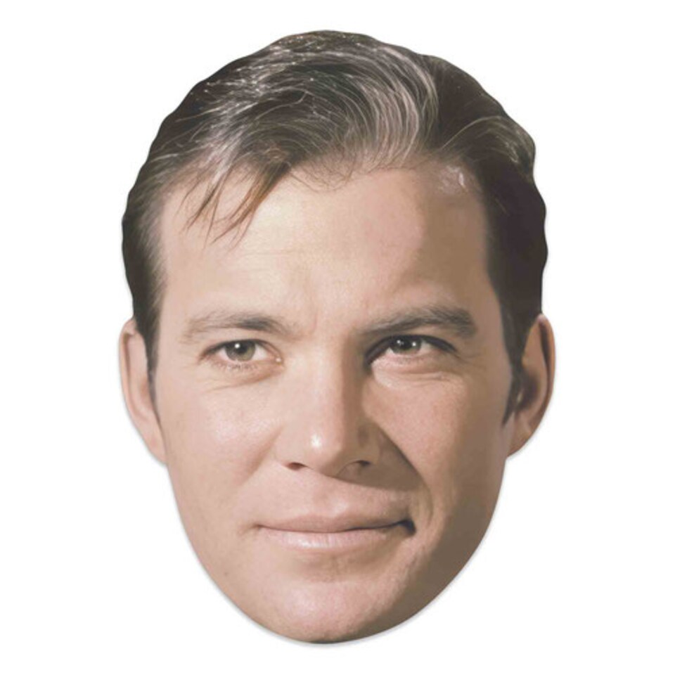 image 1 of Captain Kirk Star Trek William Shatner Cardboard Face Mask