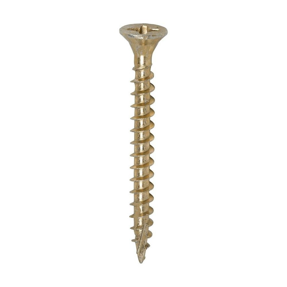 image 1 of Timco - C2 Strong-Fix Multi-Purpose Premium Screws - PZ - Double Countersunk - Yellow (Size 4.0 x 40 - 1200 Pieces)