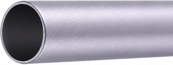Lister Cartwright 19mm Matt Silver Extendable CurtainPole 120-210cm - Metal Curtain Pole Rod for Windows