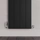 image 2 of Stirling Bold - Silver Nickel Thermostatic Radiator Valve & Lockshield Corner 8mm