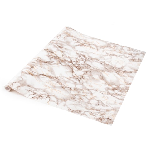 Sticky Back Plastic Cortes Brown Marble Effect Kitchen Self-adhesive Vinyl Wrap for Cupboards, Doors and Worktops 67.5cm x 15m - d-c-fix