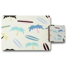 Surf Boards & Palm Trees (Placemat & Coaster Set)