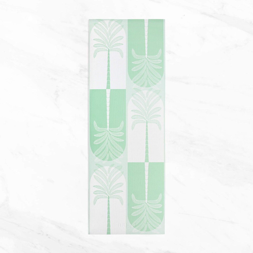 image 1 of Myga Sage Palm Print Yoga Mat | Green