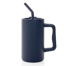 XD Collection Cube Recycled Stainless Steel 800ml Travel Mug - Navy - One Size Blue