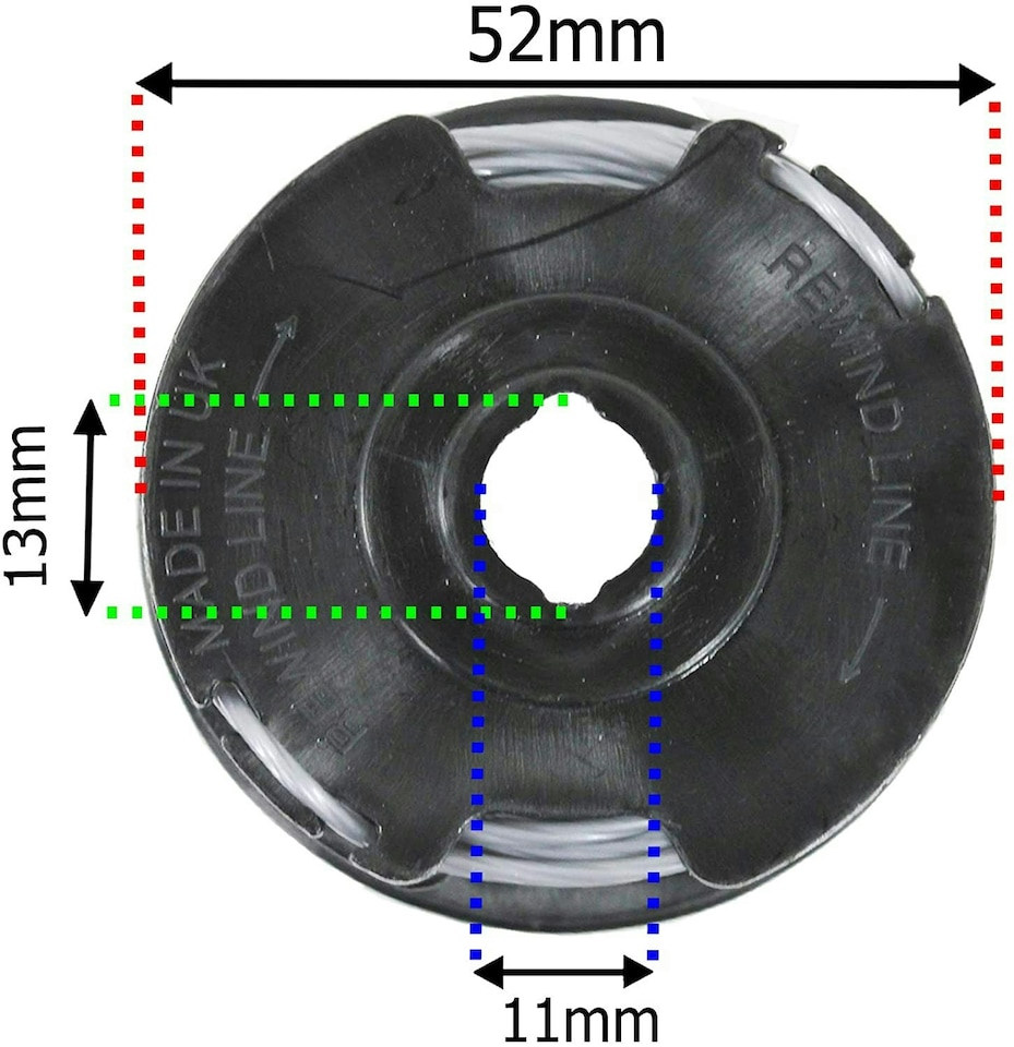 image 1 of SPARES2GO 3m Line & Spool compatible with Bosch Art 24 27 30 36 LI Strimmer Trimmer
