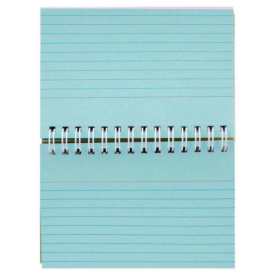 image 1 of Pack of 50 5"x3" Spiral Ruled Coloured Index Cards by Concept
