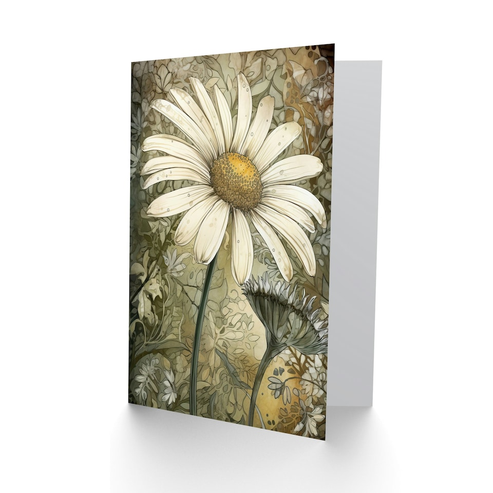 image 1 of Pastel Watercolour Daisy Flower Bloom Birthday Card