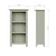 image 2 of Taberno Oak 3 Tier Bookcase Sage Green | Green