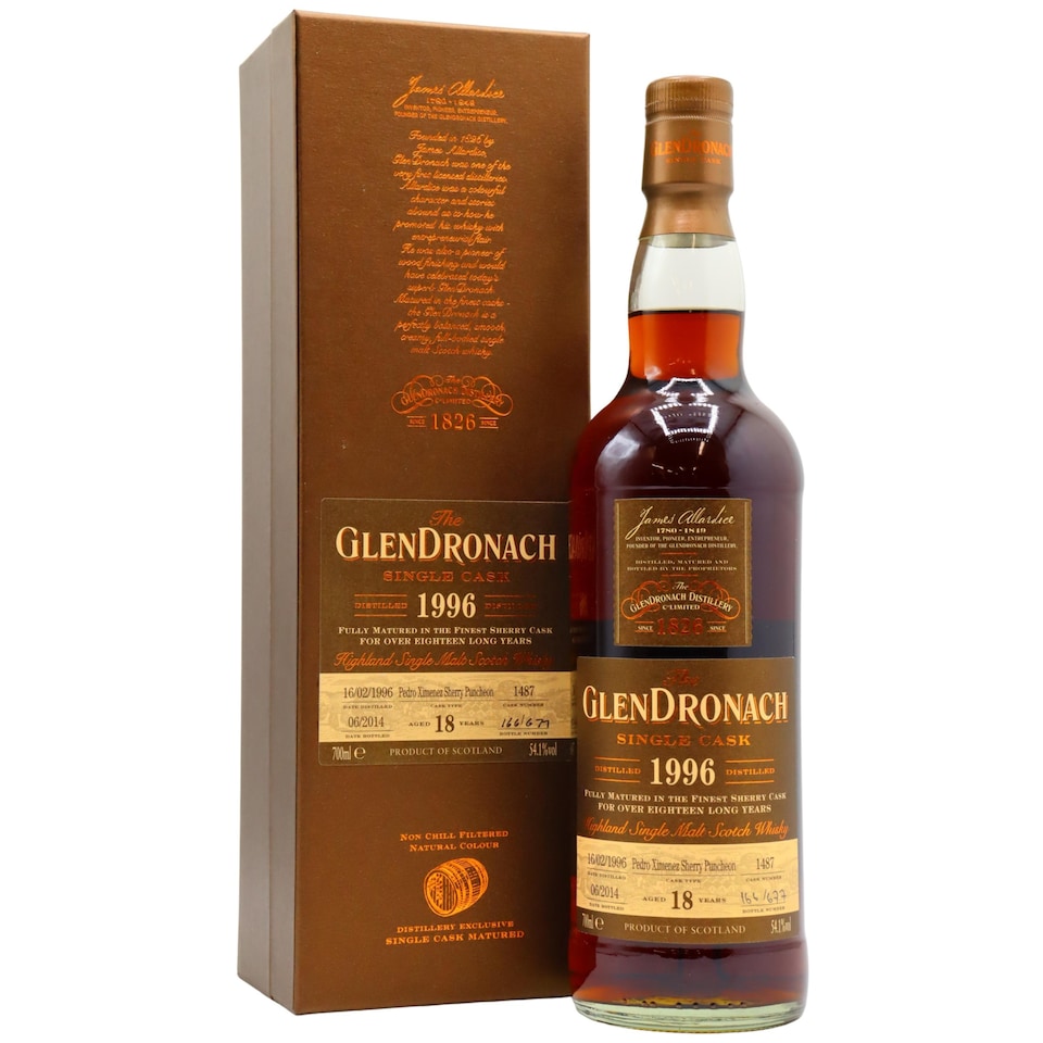 Glendronach - Single Cask No. 1487 (Batch 10) 1996 18 year old Whisky