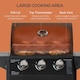 image 4 of Outsunny 3 Burner Gas Grill Portable BBQ Trolley w/ 4 Wheels and Side Shelves