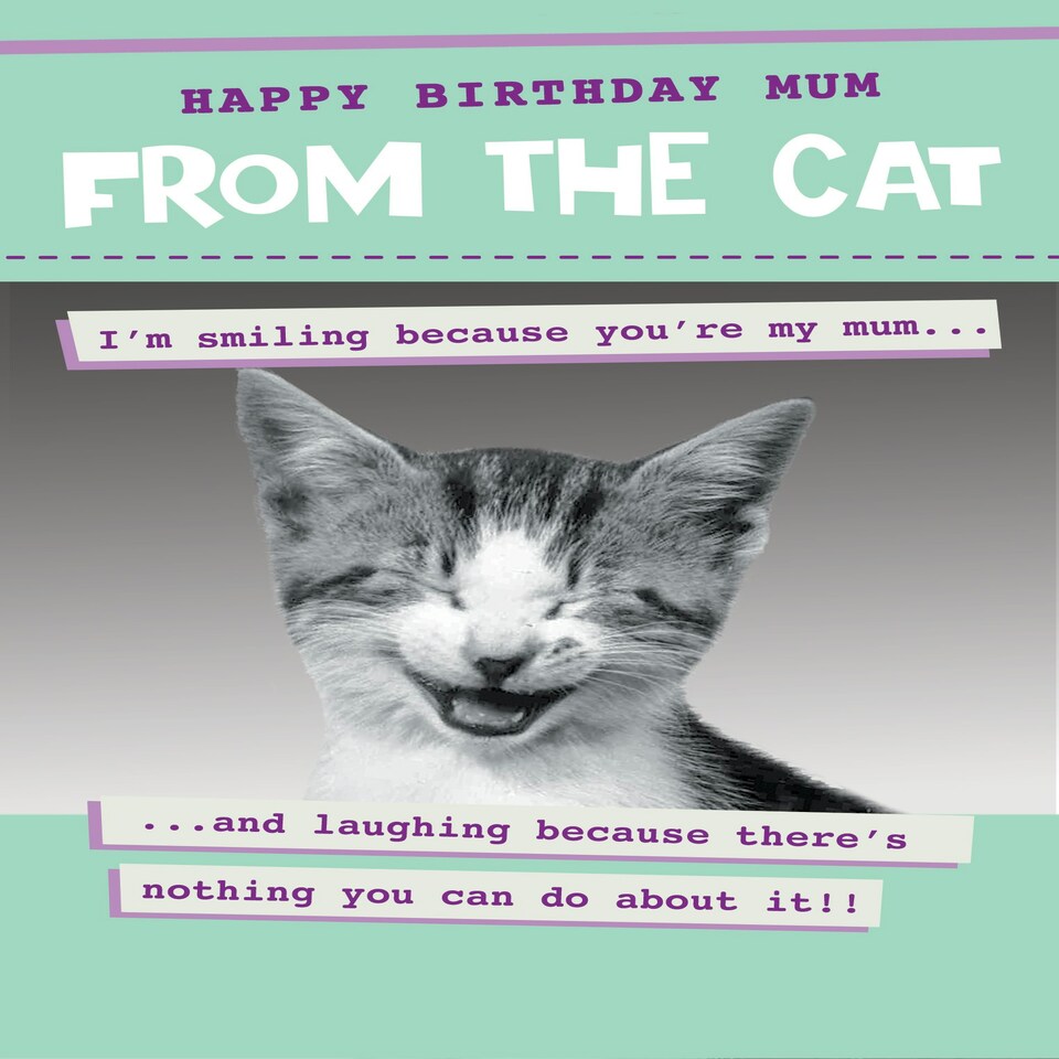 image 1 of Mum Happy Birthday From The Cat! - Funny Mum Birthday Card