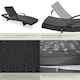 image 5 of Sun Lounger Oceane - with aluminum frame, 5-step adjustable backrest, UV-resistant Black