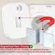 image 6 of SPARES2GO Integrated Door Hinge Magnetic Fixing Kit for Kenwood KIW814W23 KIW914W23 Washing Machine (20 Pieces) Chrome