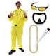 image 1 of 90's Rapper Costume - Red Hat, Glasses, Goatee, Chain & Spliff Yellow | L