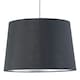 image 2 of First Choice Lighting Set of 2 Zoey Grey with Silver Inner Easy Fit Pendant or Lamp Shades Grey | Chrome