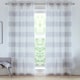 image 5 of Pair of Santorini Grey Linen Look Stripe Panels with Eyelet Header 229CM