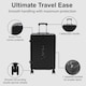 image 5 of Alivio 3-Piece Lightweight Expandable Hard Shell ABS Suitcase with Spinner Wheels