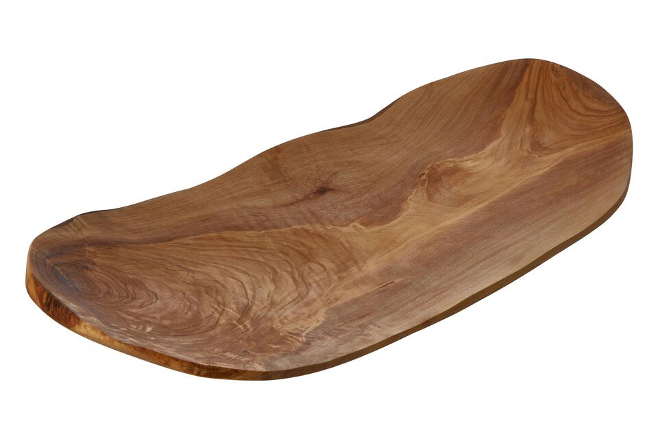 image 1 of Kora Olive Wood Fruit Tray | Brown