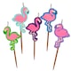 image 1 of Novelty Birthday Cake Candle Set - Flamingo