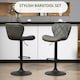 image 4 of HOMCOM Adjustable Height Bar Stools Set of 2 Swivel Barstool Dark Grey