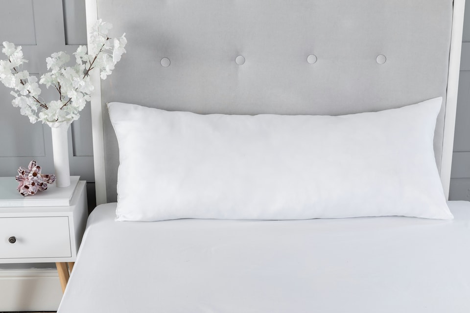 image 1 of Bolster Pregnancy Maternity Support Pillow Soft Microfibre Cover With 100% Hollowfibre Filling  King | White | Single