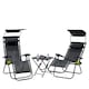image 1 of Neo Black Folding Zero Gravity Garden Chairs and Table Set