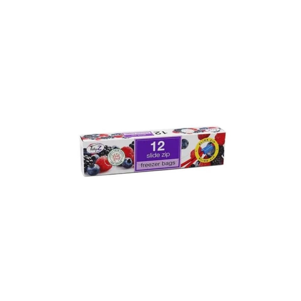 image 1 of Tidy Z Freezer Bags Slide Zip 12 Pack