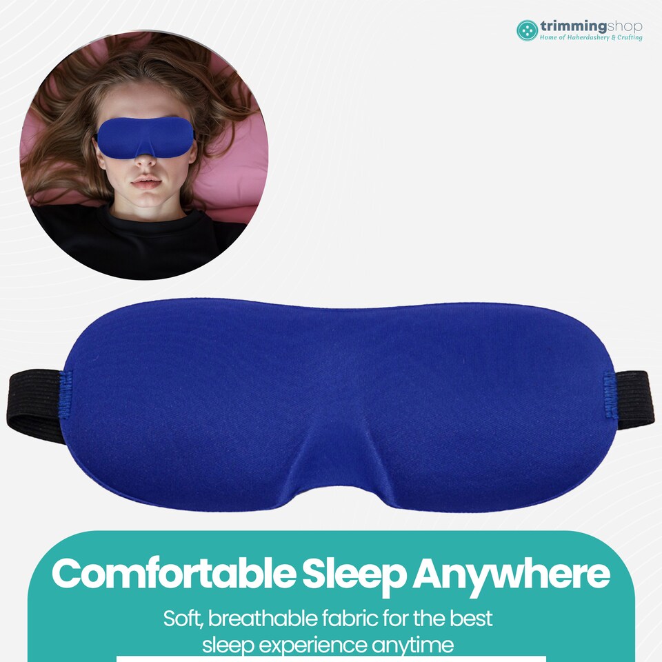 image 1 of 3D Sleep Eye Mask with Adjustable Strap Luxury Blindfold Sleep Mask