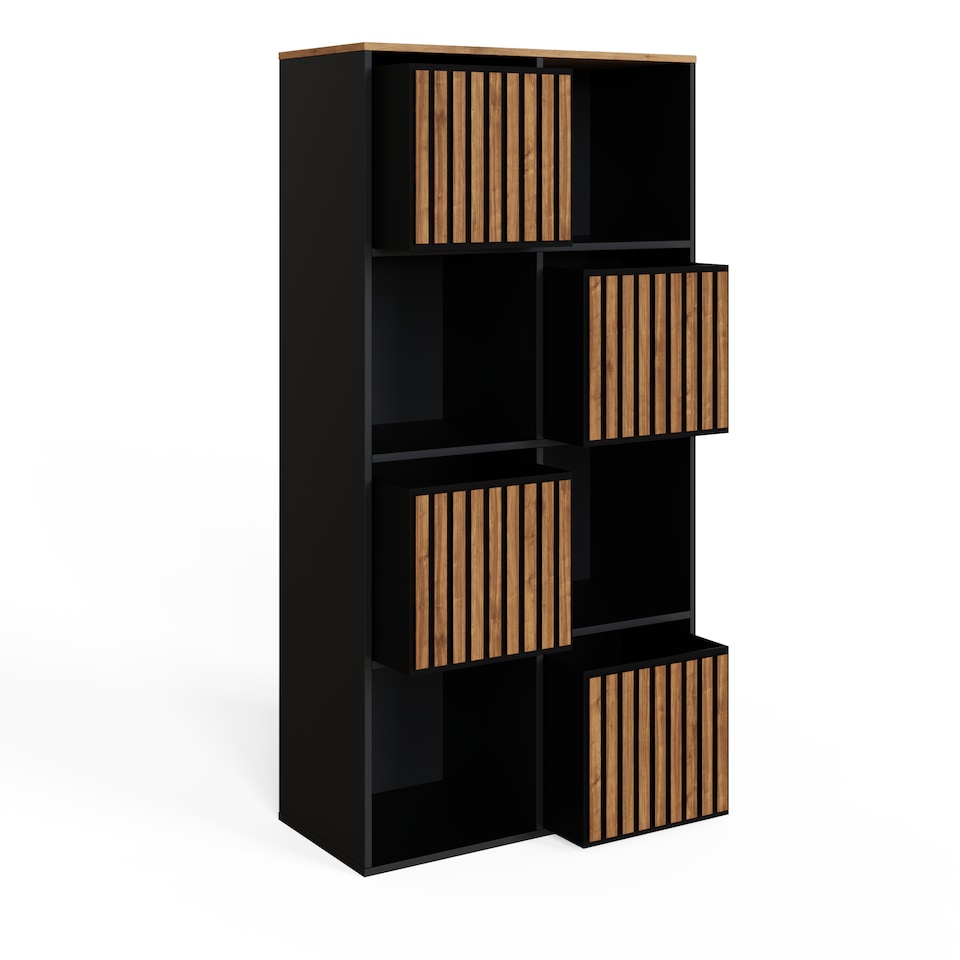 image 1 of Kube 2x4 Shelf Storage Cube | Multi | Walnut