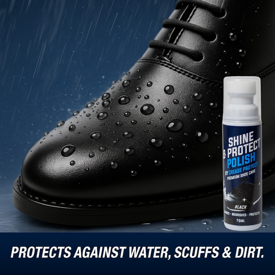 image 1 of Shine & Protect Shoe Polish - 75ml Liquid Shoe Polish - Black
