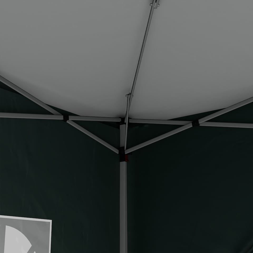 image 1 of Outsunny 3 x 3 m Garden Pop Up Gazebo, Wedding Party Tent Marquee, Water Resistant Awning Canopy with Sidewalls, Windows, Carry Bag, Green