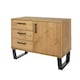 image 1 of Texas, Small Sideboard With 1 Door, 3 Drawers Brown