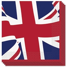 Union Jack Luncheon Napkins 33cm 2Ply - Pack of 16