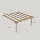image 4 of Wall Mounted Double Premium Pergola - Wood - L420 x W420 x H270 cm - Rustic Brown