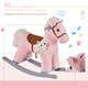 image 5 of HOMCOM Kids Plush Ride-On Rocking Horse with Plush Toy Sound Handle Grip