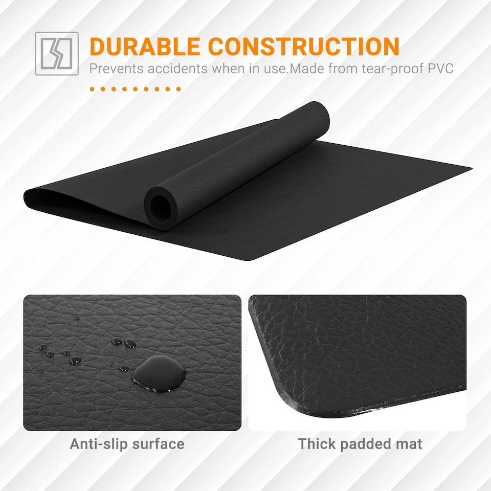 image 1 of HOMCOM Thick Equipment Mat Gym Exercise Fitness Workout Tranining Bike Protect