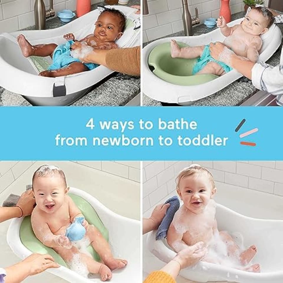 image 1 of Fisher Price Baby To Toddler 4 In 1 Sling Seat Bath Tub