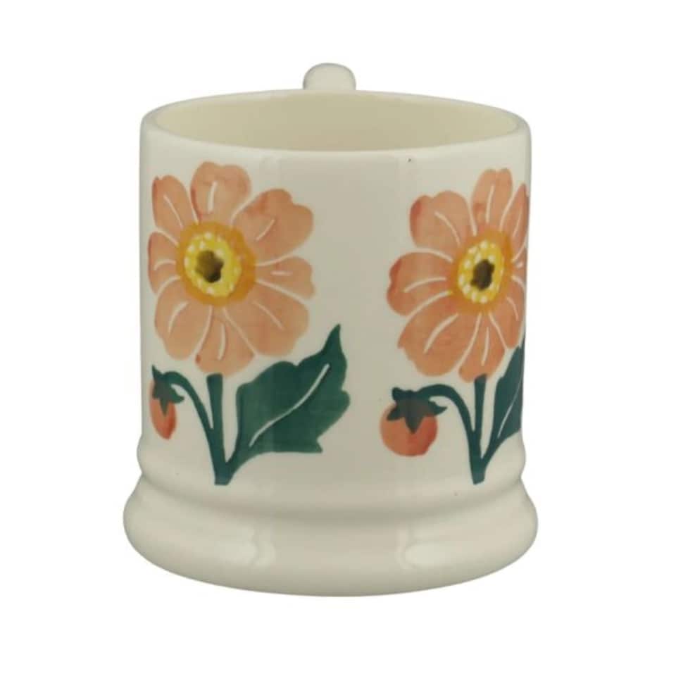 image 1 of Mug: 1 x 300ml Emma Bridgewater Dahlia Half Pint Mug, Ceramic White