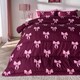image 1 of OHS Bows 10.5 Tog Coverless Duvet with Pillowcase Bedding Set | Red | Burgundy/Pink | Single