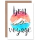 image 1 of Bon Voyage Mountain Peak Goodbye Card