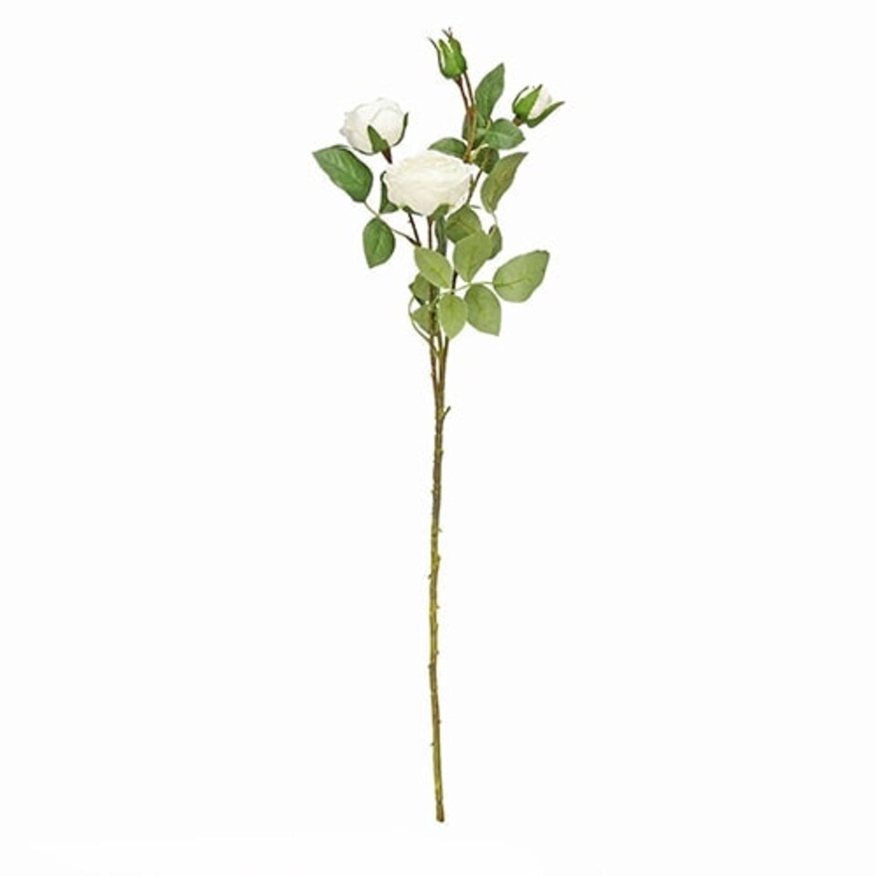 Ivory Peony Rose Spray Decoration 63cm