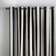 image 5 of OHS Stripe Print Thermal Blackout Eyelet Curtains, 66x90" - Black/White